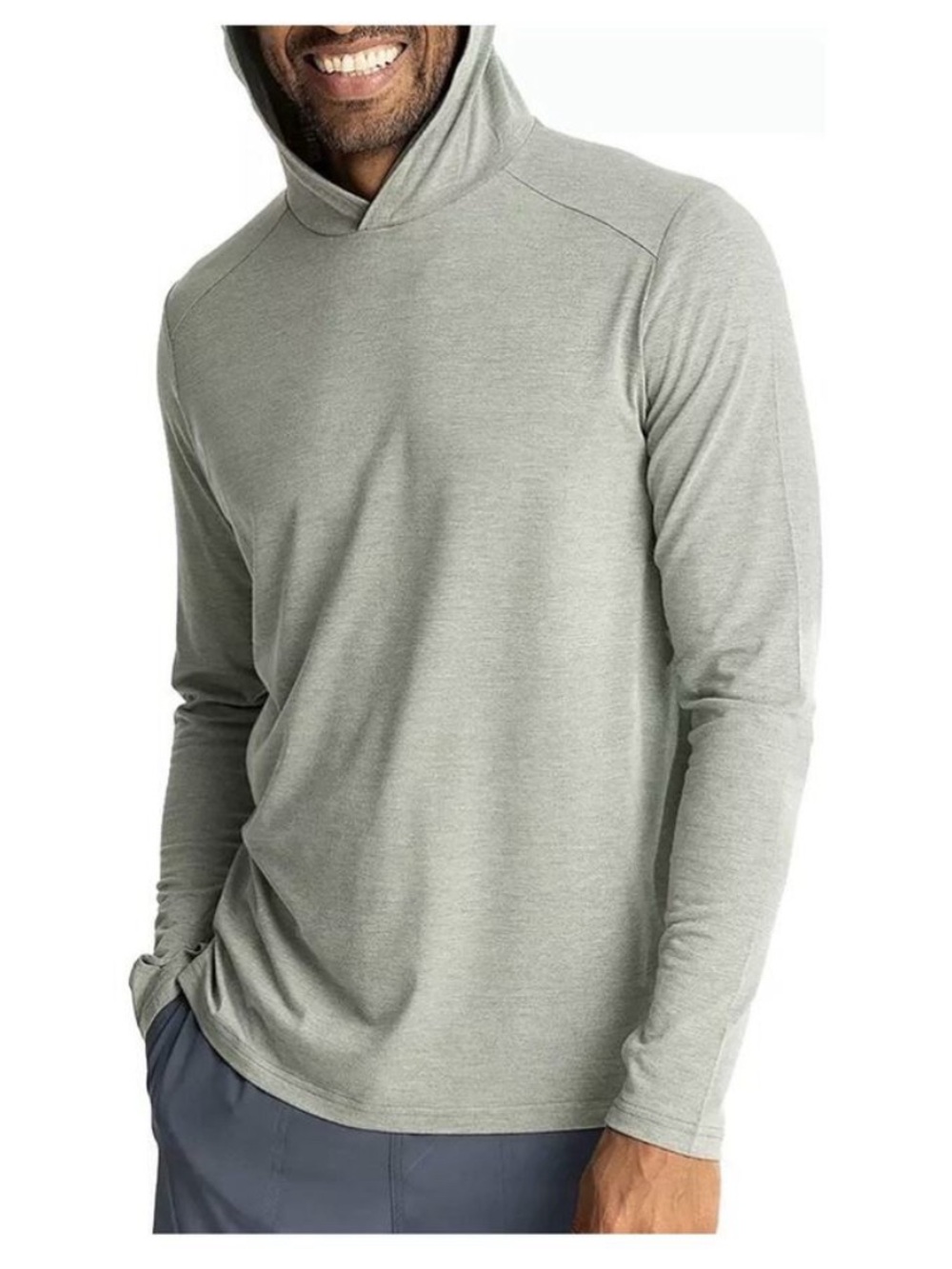 Freefly Mens Bamboo Long Sleeve Hooded Shirt Size XL Outdoors Casual UPF Fishing